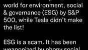Илон Макс назвал ESG мошенничеством