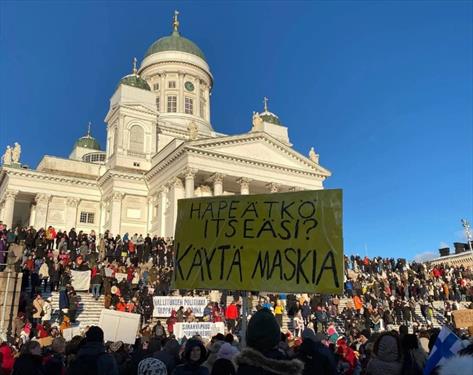 Массовый протест в Хельсинки