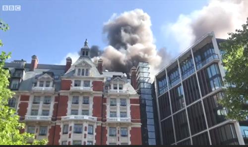 Пожар в Mandarin Oriental в Лондоне