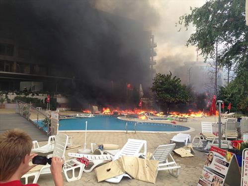 Как горят отели Болгарии
