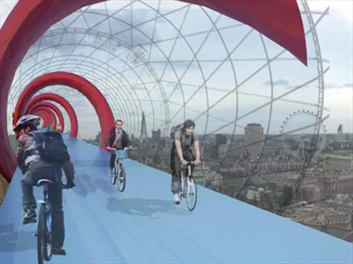 Лондон может удивить «небесными велодорожками»